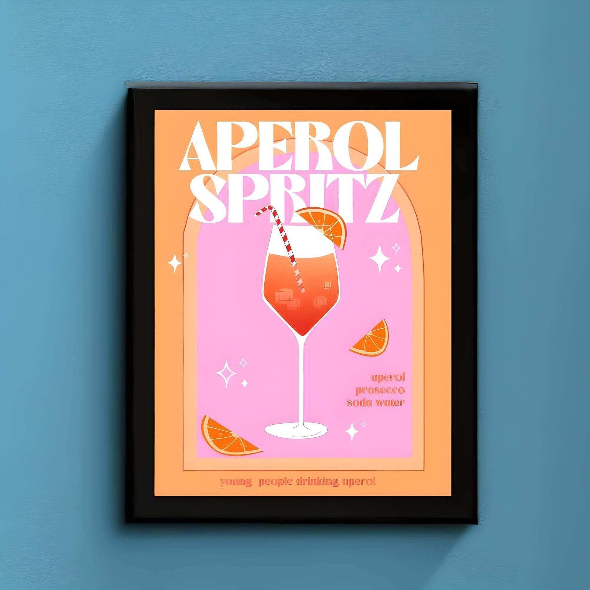 Aperol Spritz Cocktail Wall Print