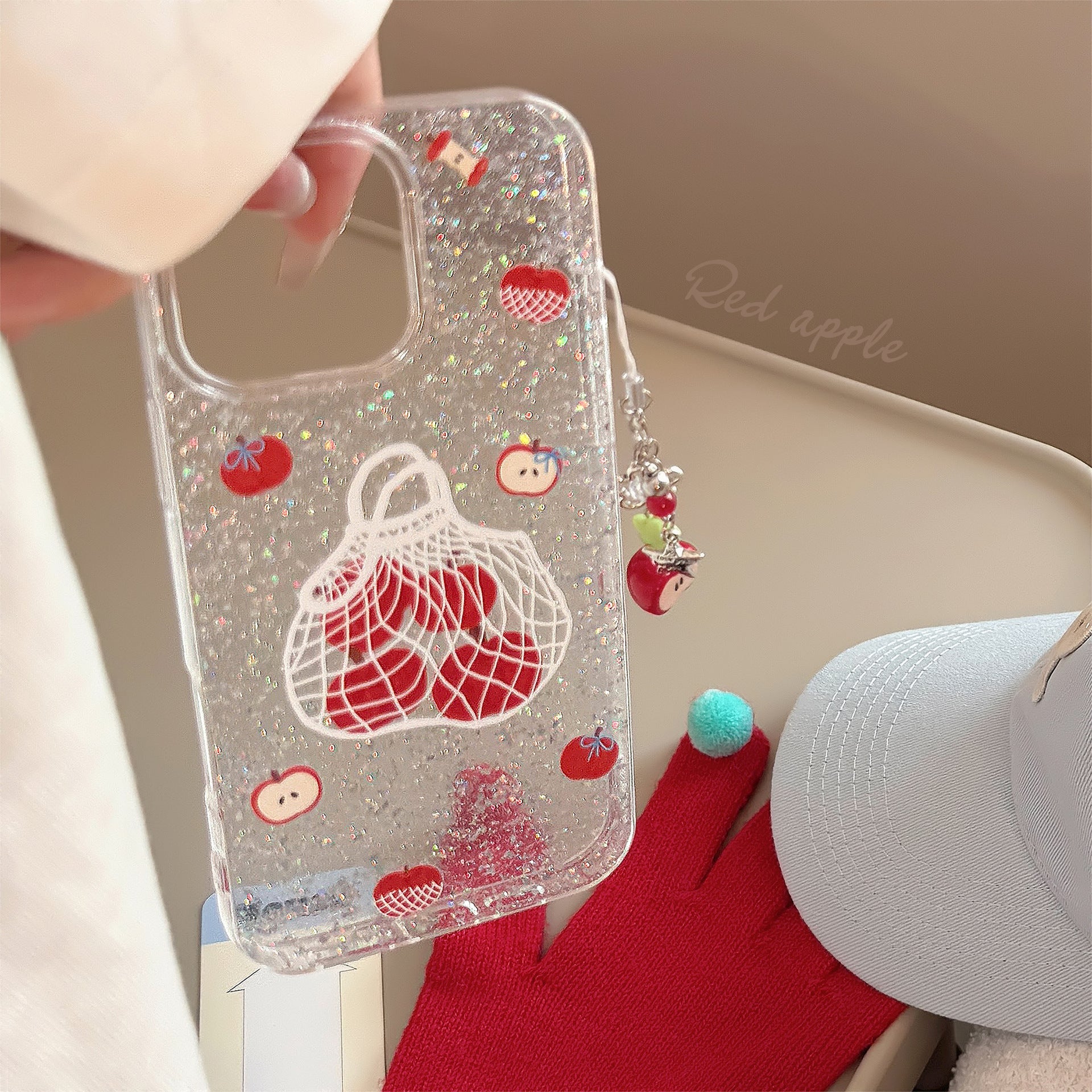 Apple Shopping Bag iPhone Case with Phone Chain