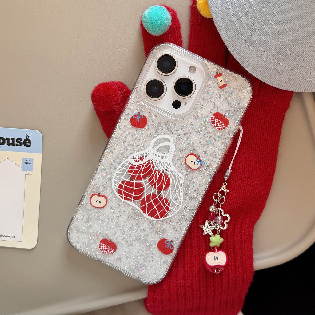 Apple Shopping Bag iPhone Case with Phone Chain