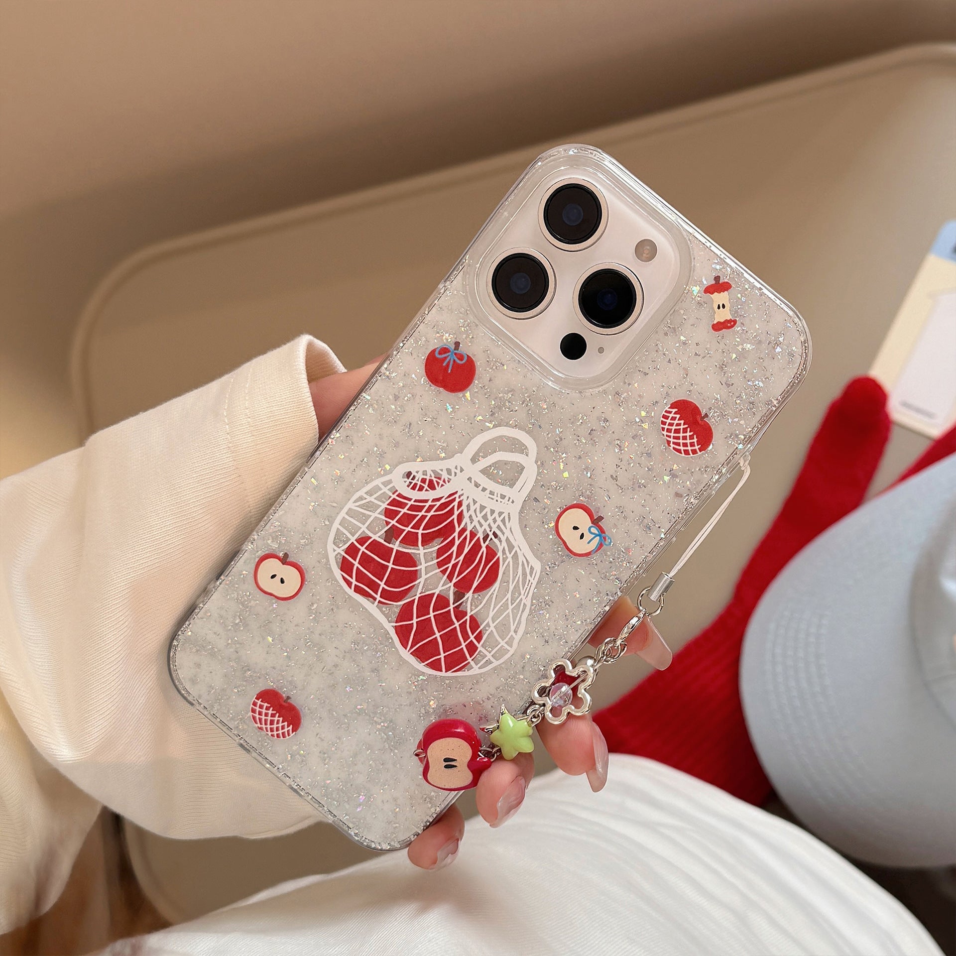 Apple Shopping Bag iPhone Case with Phone Chain