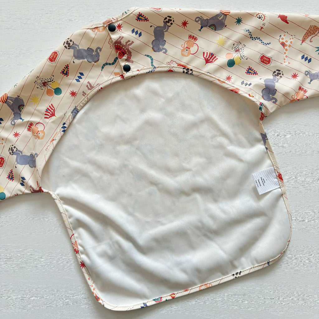 Long Sleeved Baby Bib - Vintage Circus