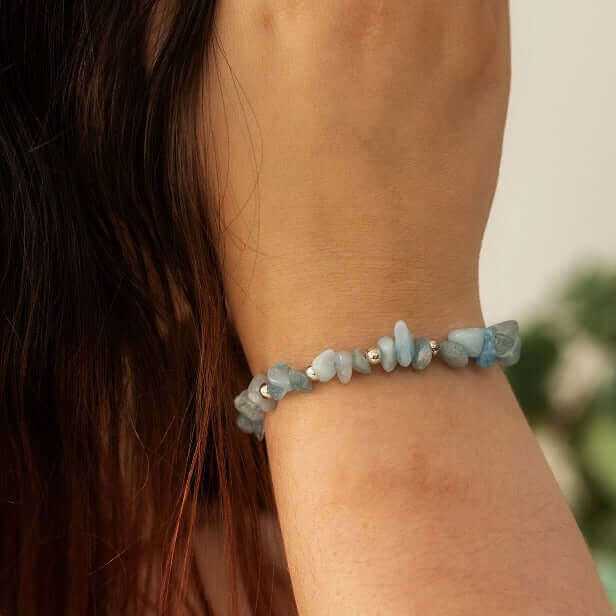 Aquamarine Crystal Bracelet