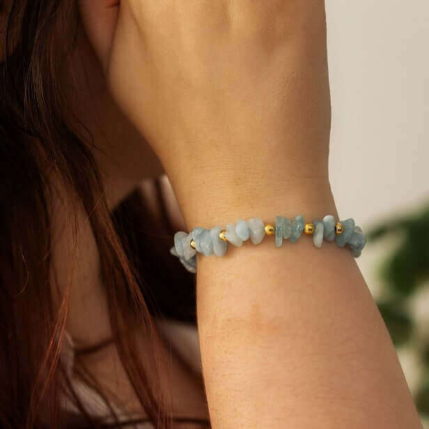 Aquamarine Crystal Bracelet
