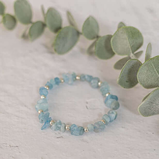 Aquamarine Crystal Bracelet