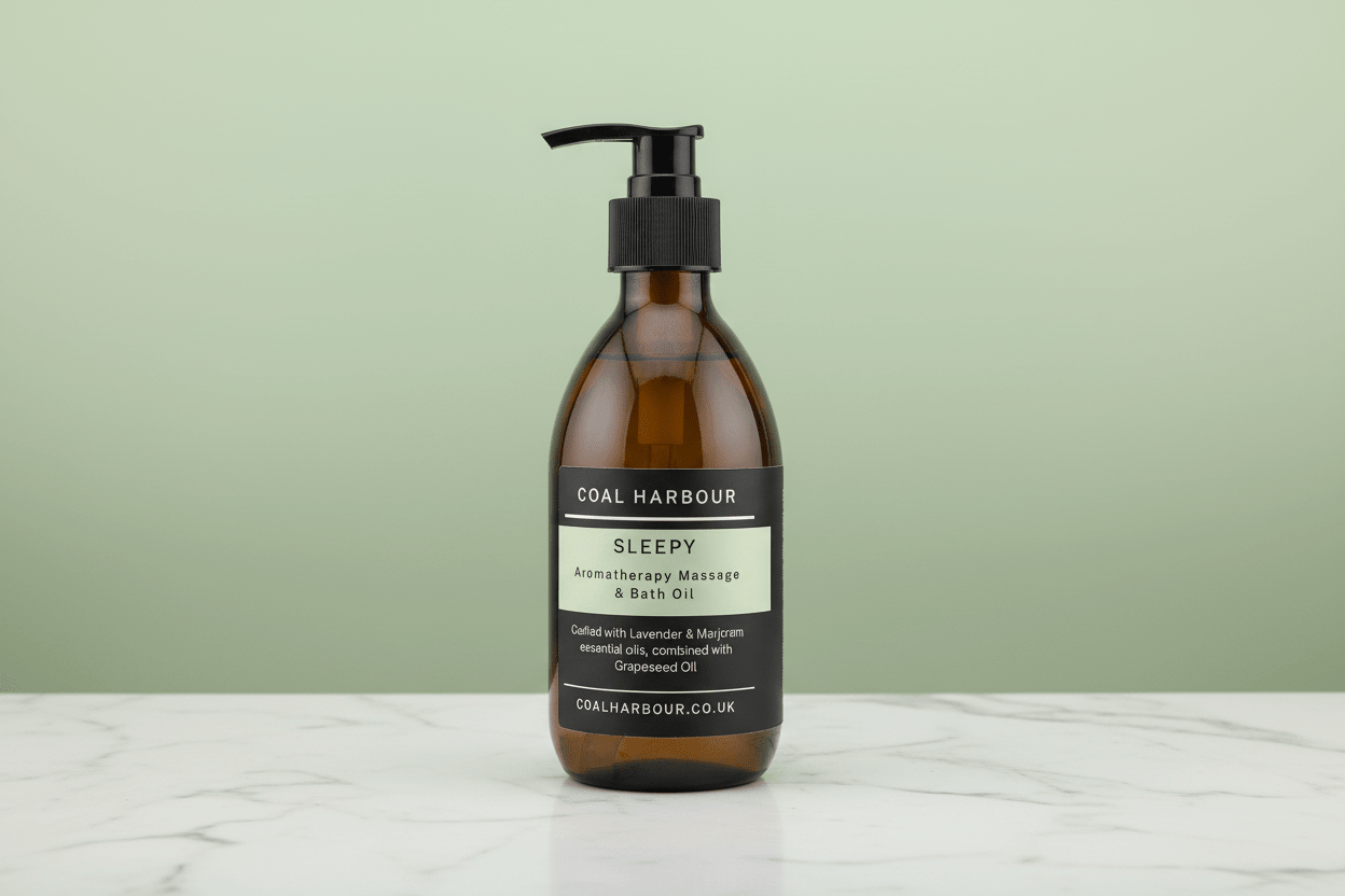 Sleepy Aromatherapy Massage and Bath Oil with Lavender and Marjoram