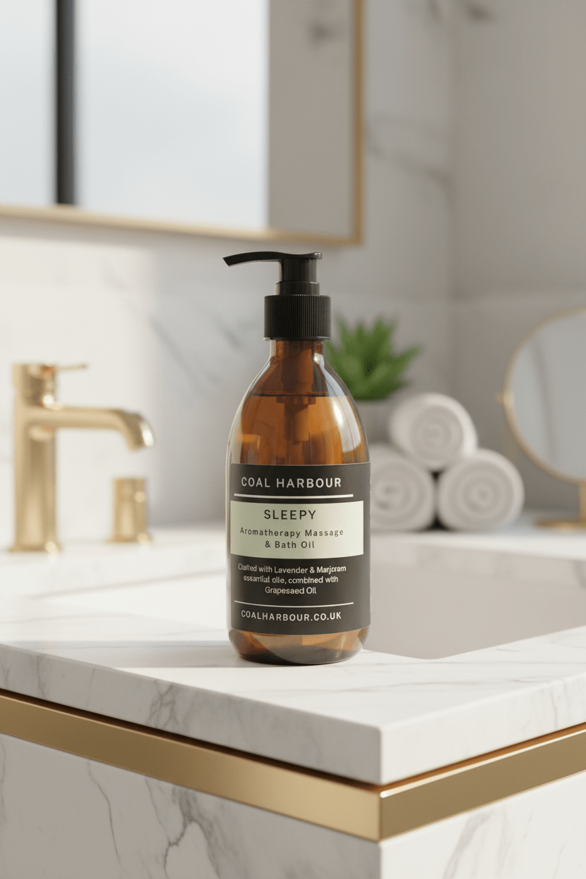 Sleepy Aromatherapy Massage and Bath Oil with Lavender and Marjoram