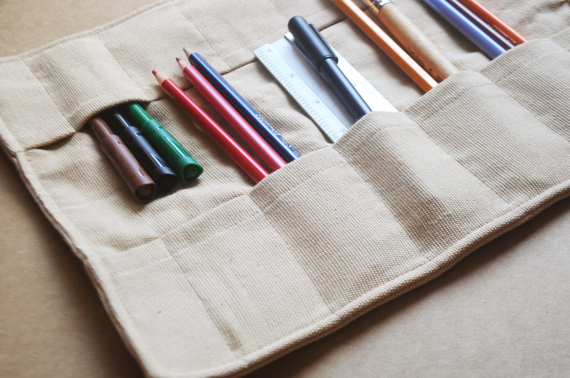 Handloom Cotton Artist Roll in Milk Tea