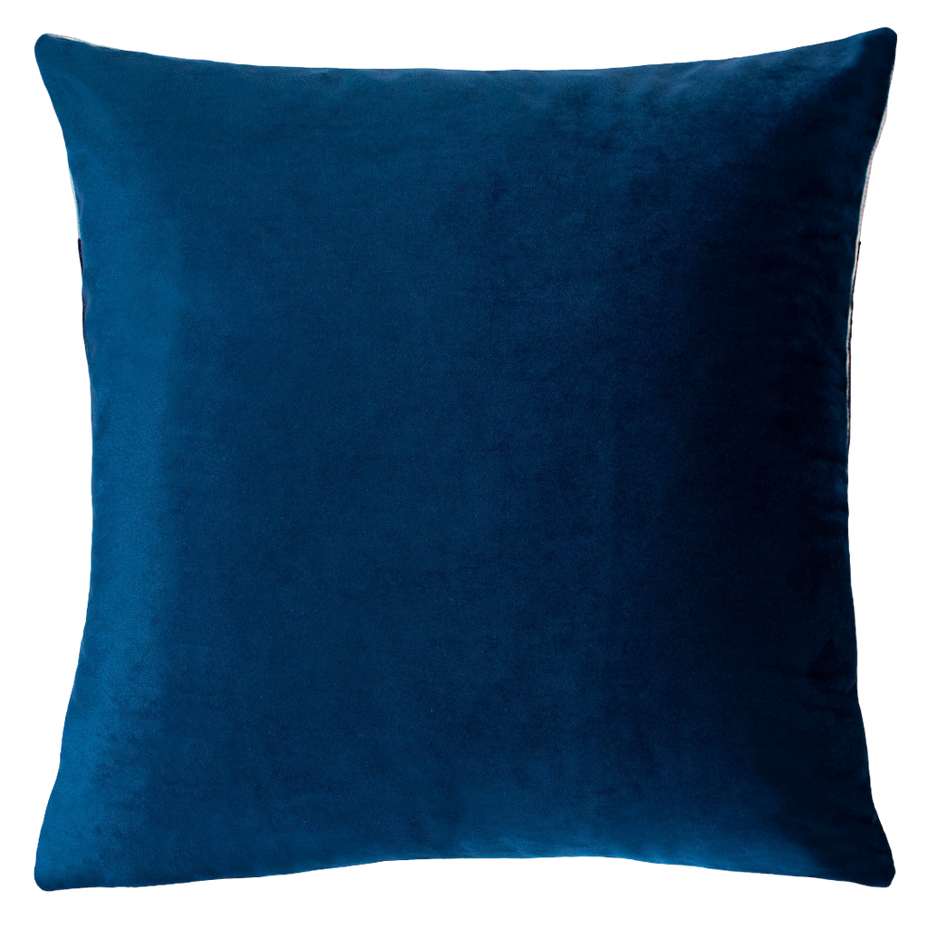 Aspen Needlepoint Cushion in Blue and White