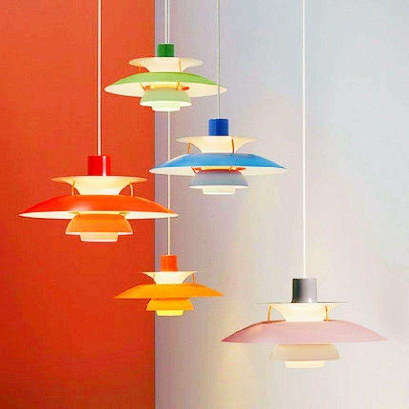 5 Shade Pendant Light in 11 Colors