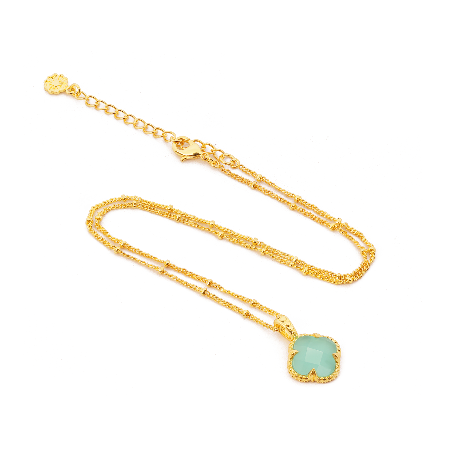Pariba Onyx Gemstone Necklace in Gold