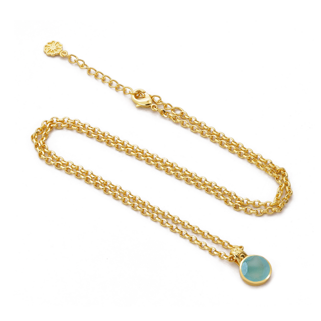 Charis Round Gemstone Necklace Pariba Onyx