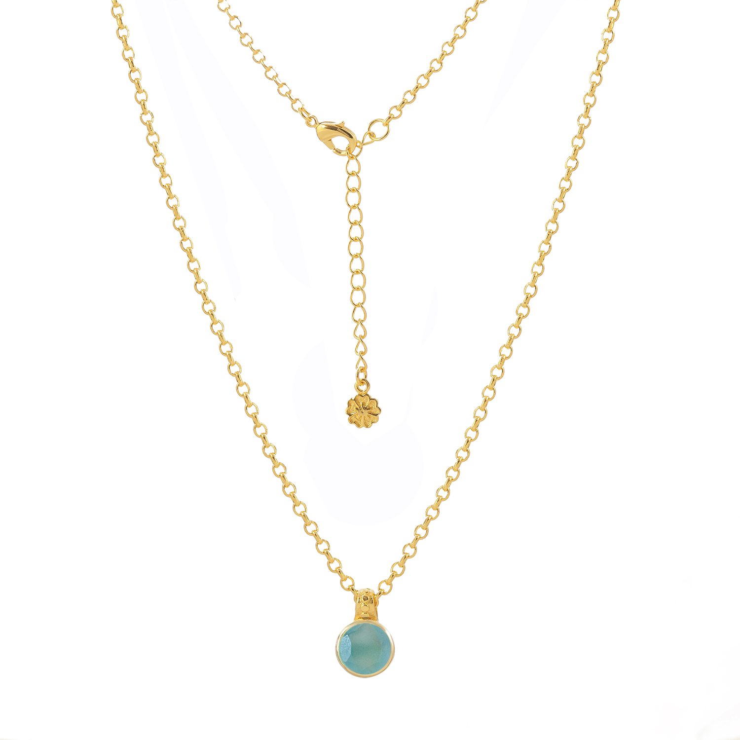 Charis Round Gemstone Necklace Pariba Onyx