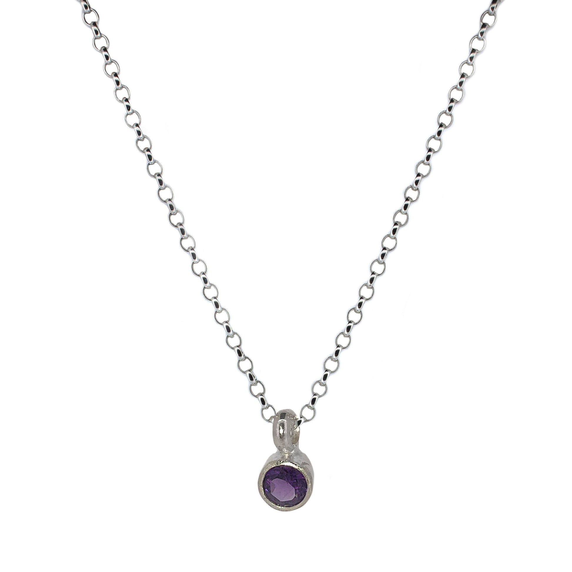 Amethyst Sterling Silver Necklace