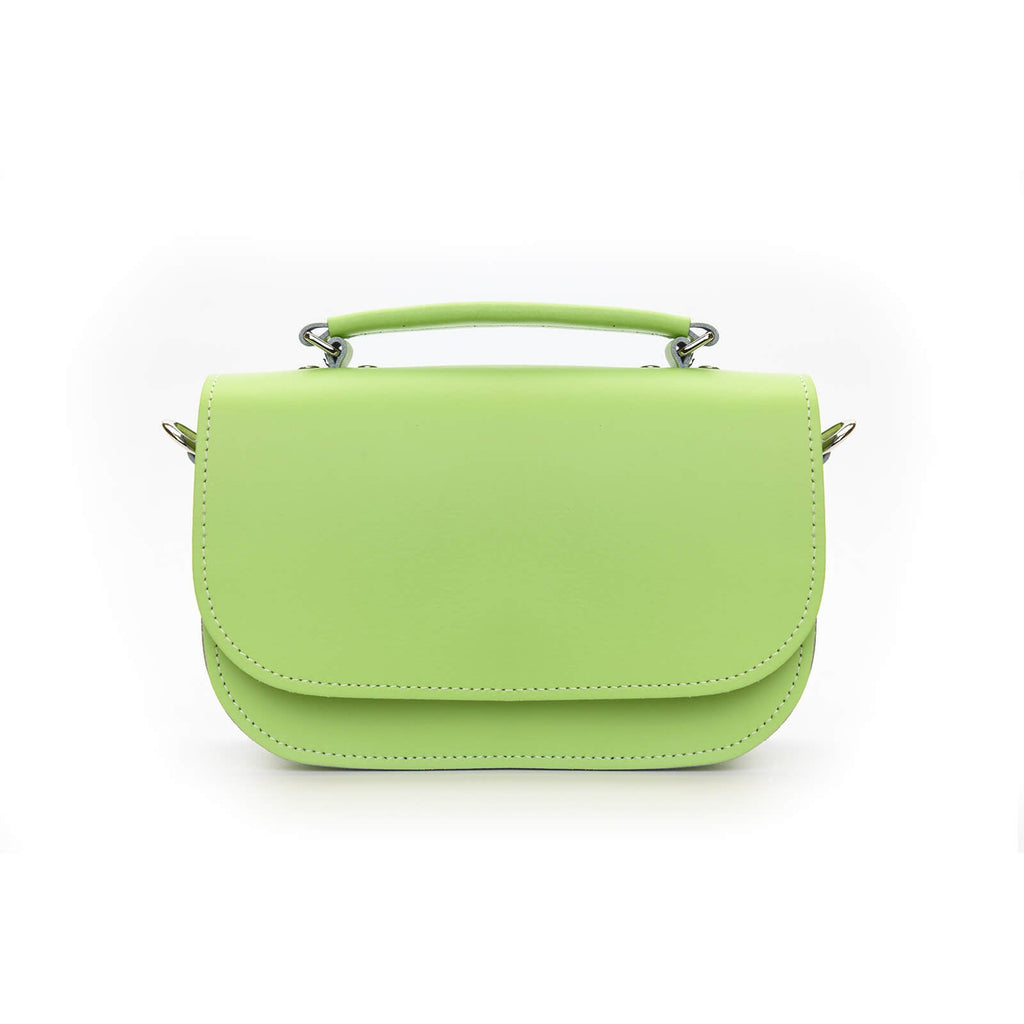 Aura Handmade Leather Bag in Grass Green