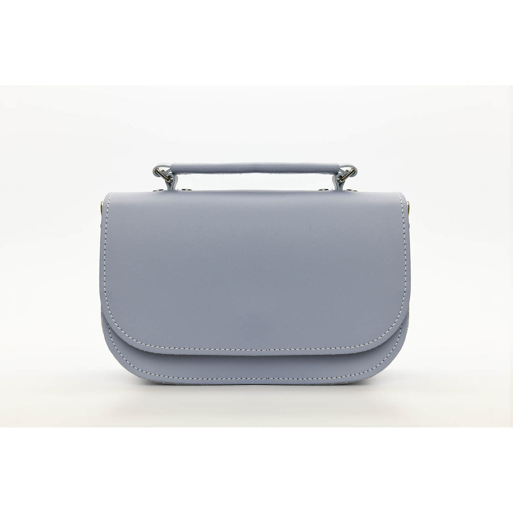 Aura Handmade Leather Bag in Lilac Grey