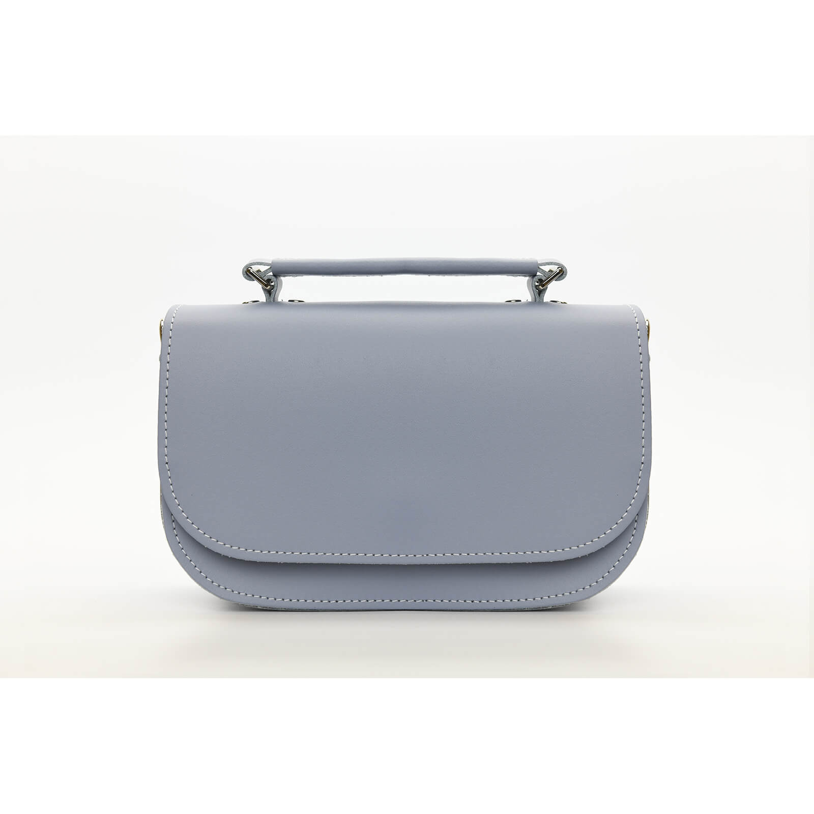 Aura Handmade Leather Bag in Lilac Grey