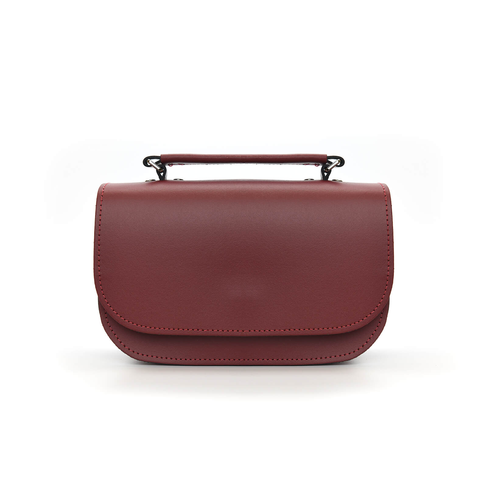 Aura Handmade Leather Bag in Oxblood Red