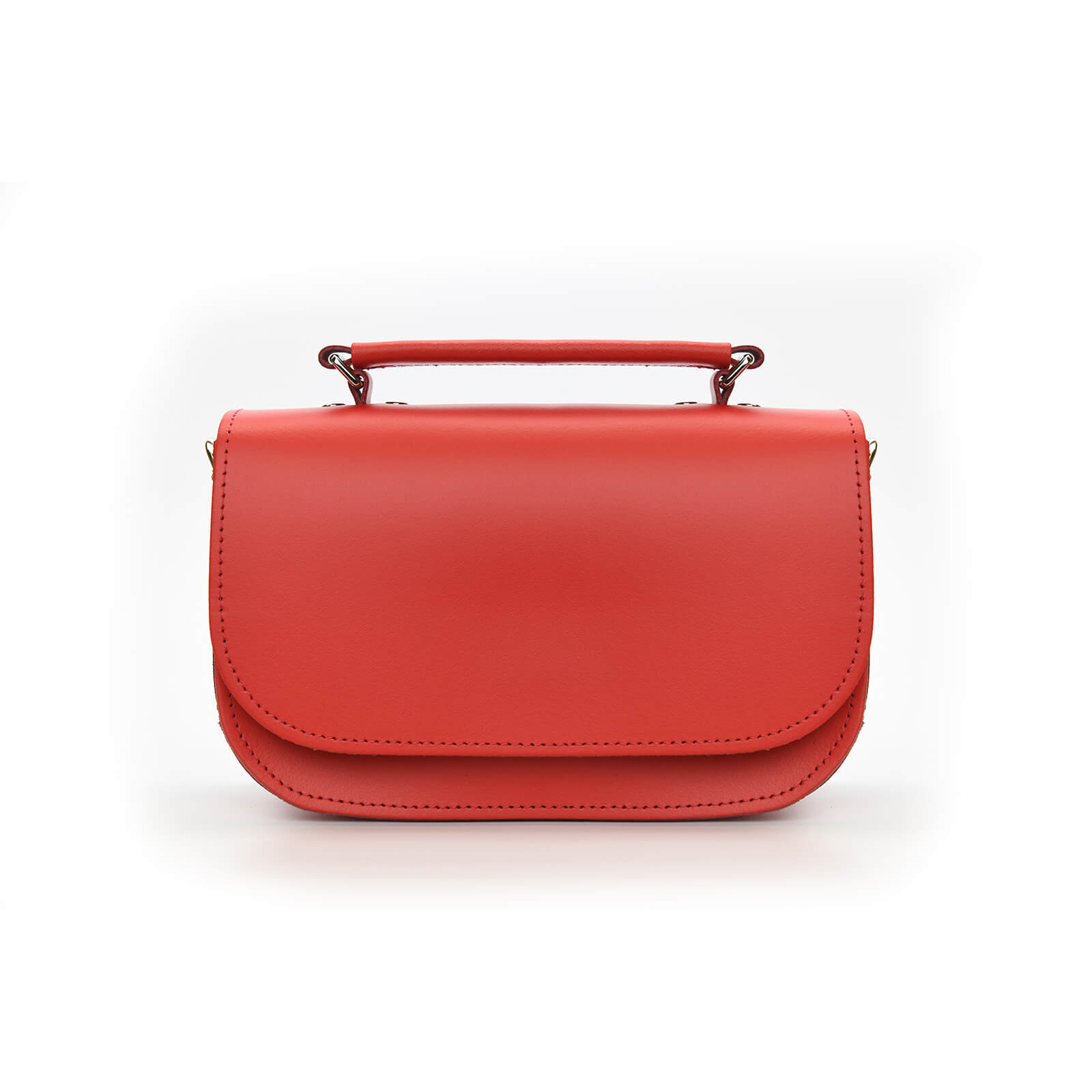 Aura Handmade Leather Bag in Pillar Box Red
