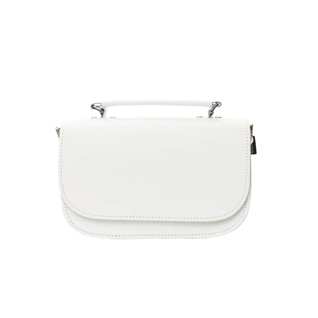 Aura Handmade Leather Bag in White