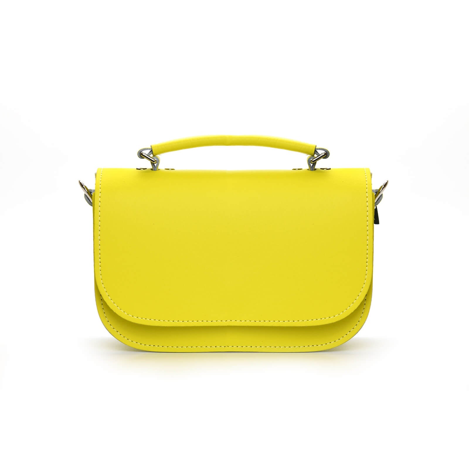 Handmade Leather Bag in Daffodil Yellow