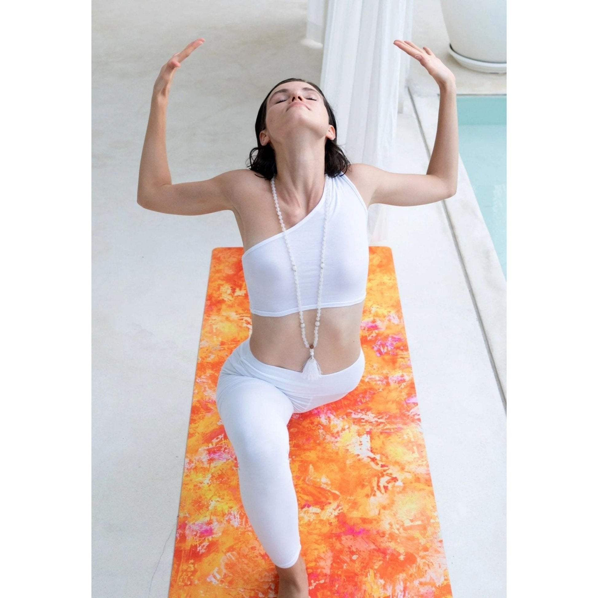 Orange Gallery Yoga Mat