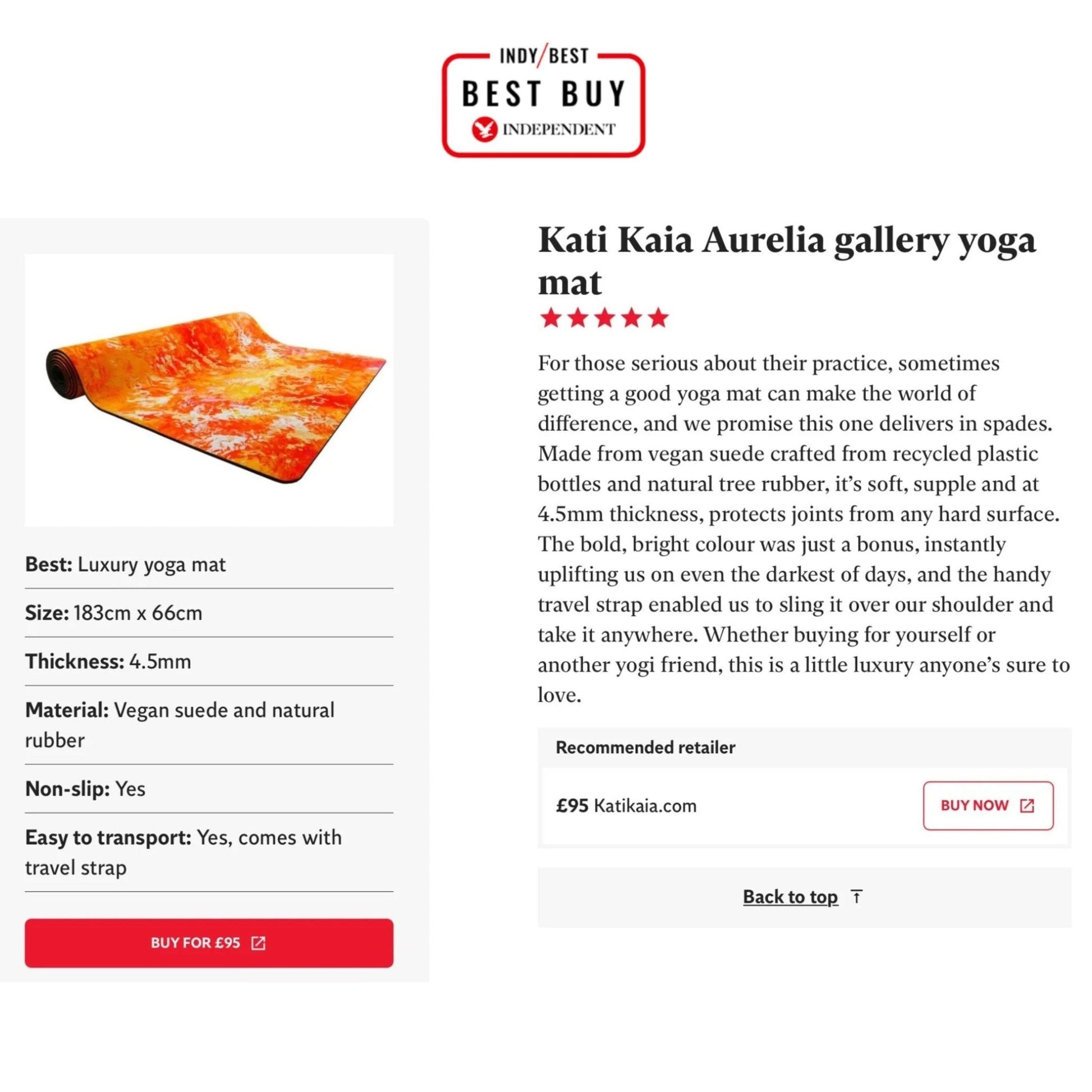 Orange Gallery Yoga Mat