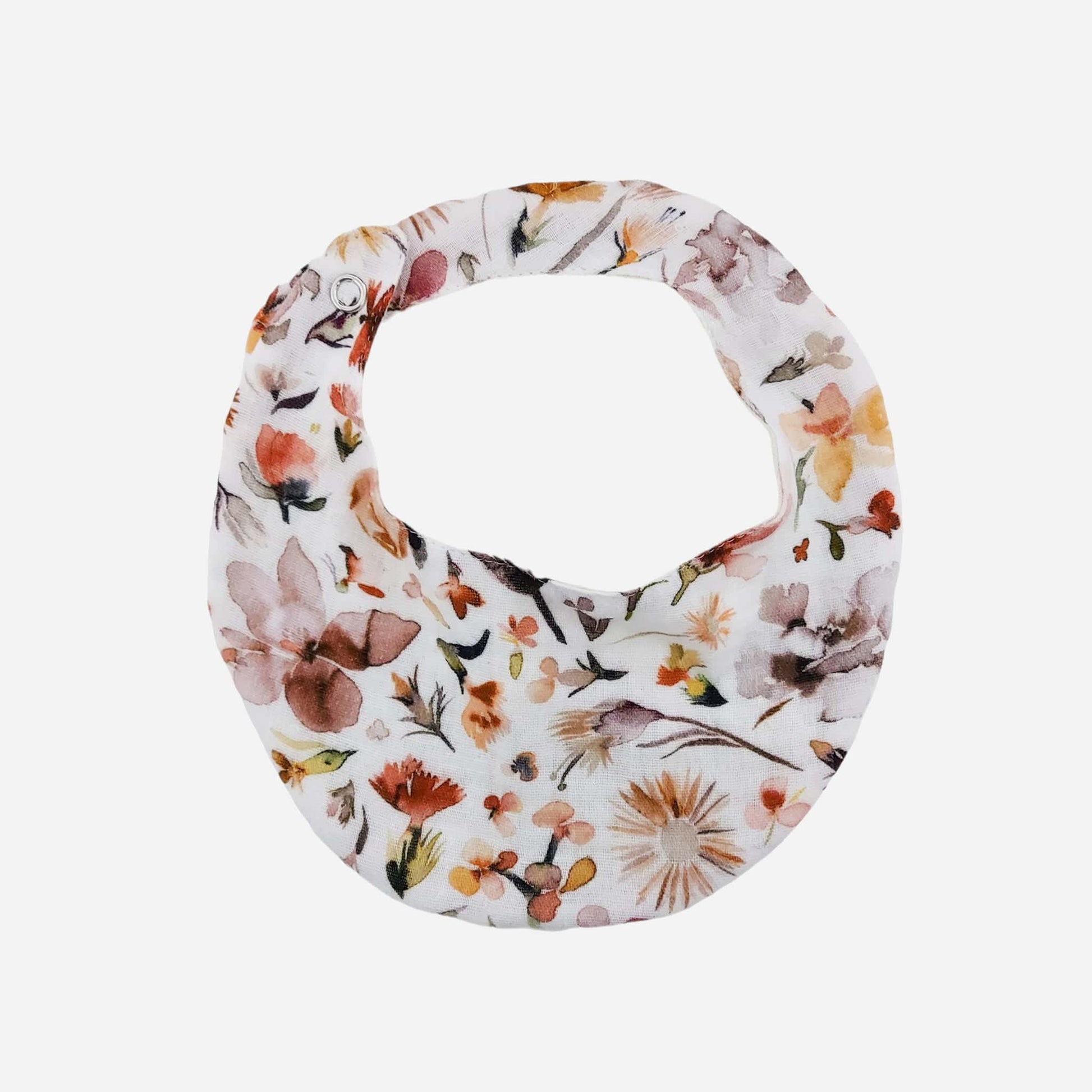 Autumn Floral Organic Muslin Bib for Babies