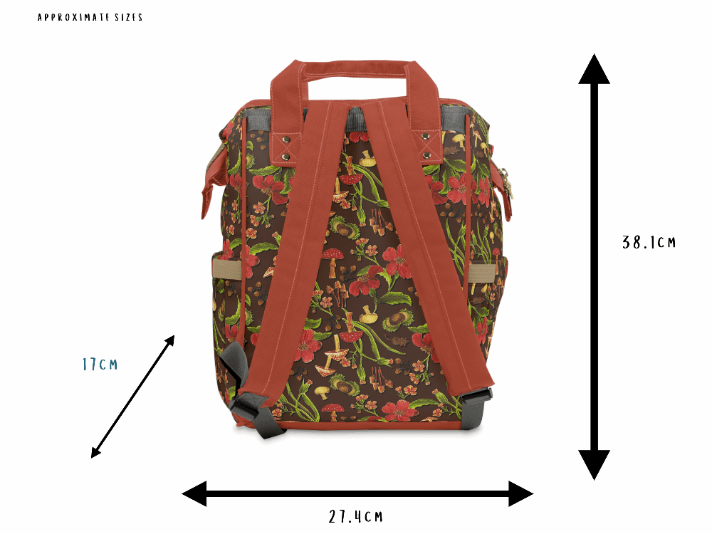 Autumn Mushrooms Baby Changing Bag S(Mush)y