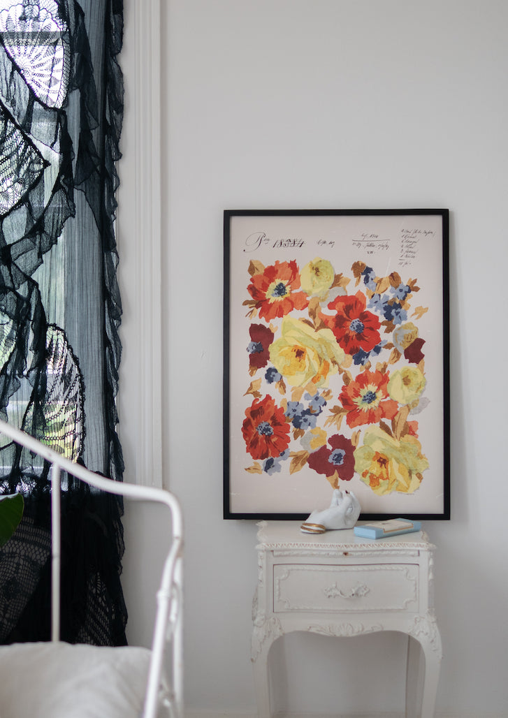 Autumnal Blooms Vintage Archive Poster Print