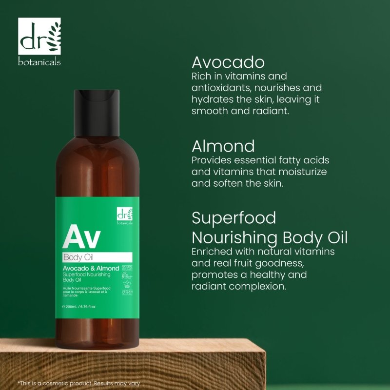 Avocado and Almond Superfood Nourishing Body Oil 200ml