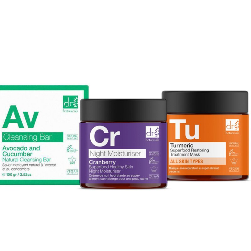Avocado, Cranberry and Turmeric Evening Skincare Kit