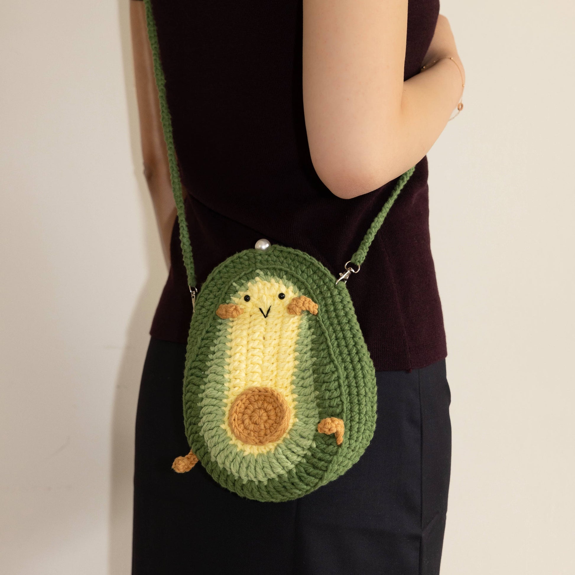 Adorable Avocado Crochet Bag