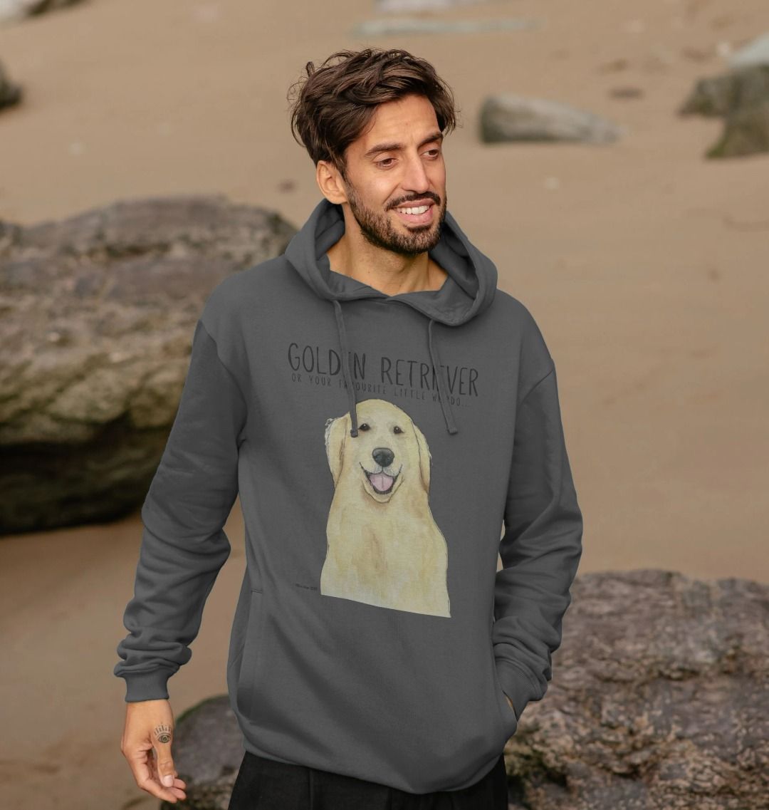 Golden Retriever Men's Hoodie in Organic Cotton