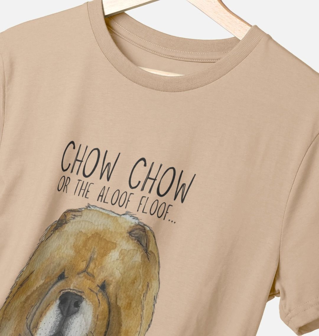 Red Chow Chow Graphic Cotton T-Shirt