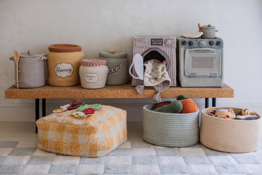 Handmade Montessori Toy Kitchen & Storage - Eco-Friendly, Artisan Crafted by Lorena Canals at www.brixbailey.com