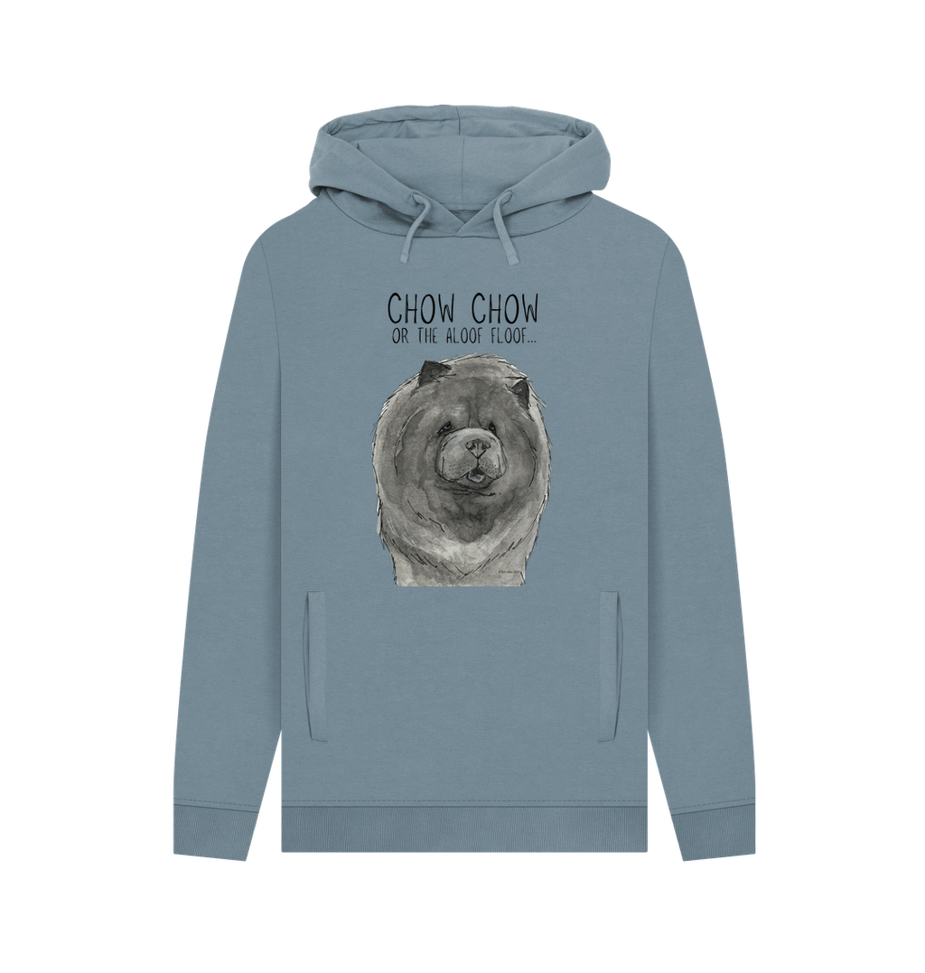Blue Chow Chow Men's Hoodie with Aloof Floof Design
