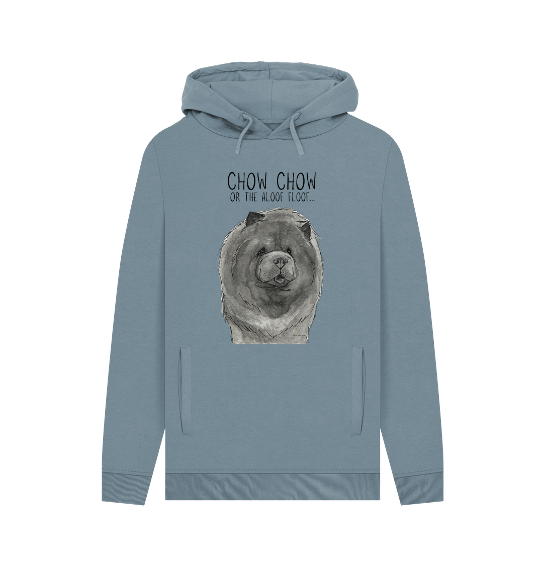 Blue Chow Chow Men's Hoodie with Aloof Floof Design