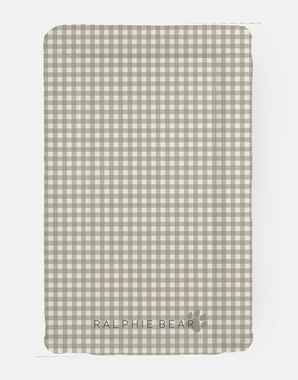 Gingham Sage Table Changing Mat