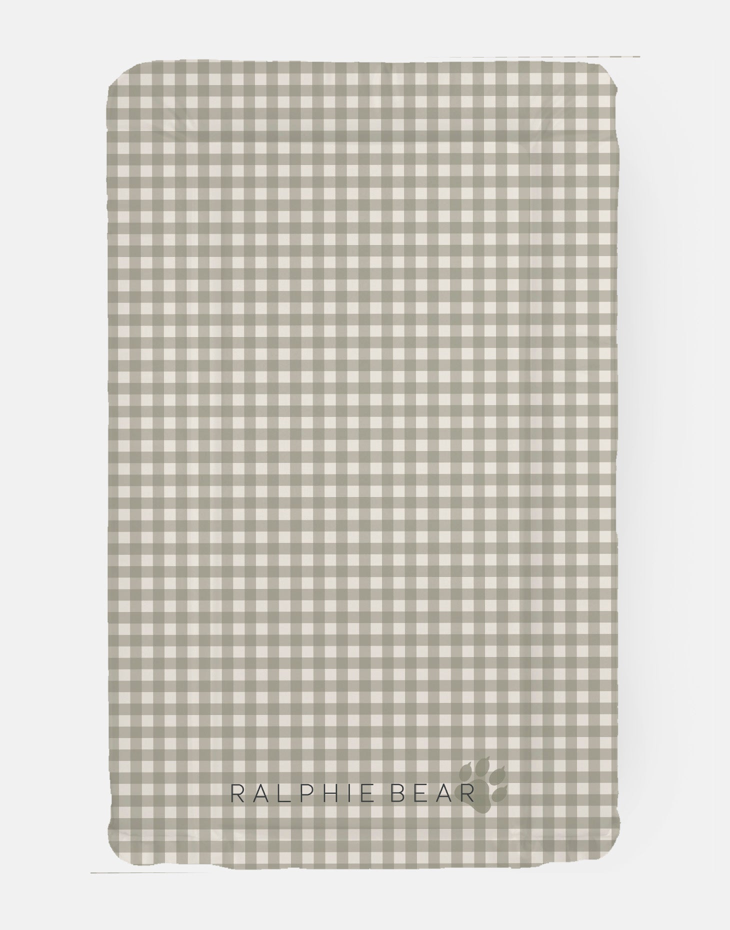 Gingham Sage Table Changing Mat
