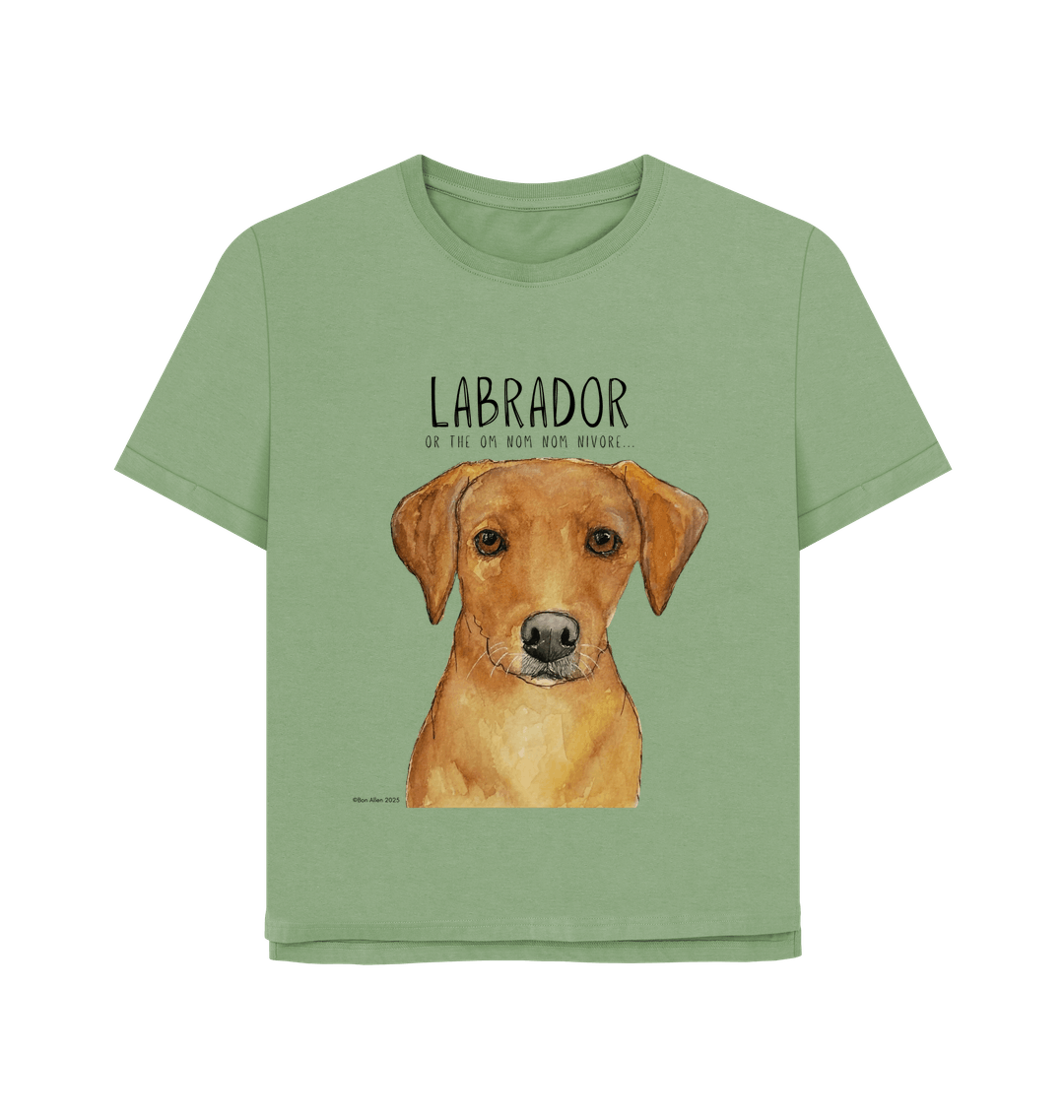Feed Me Snacks and Compliments Red Labrador Relaxed Fit Tee