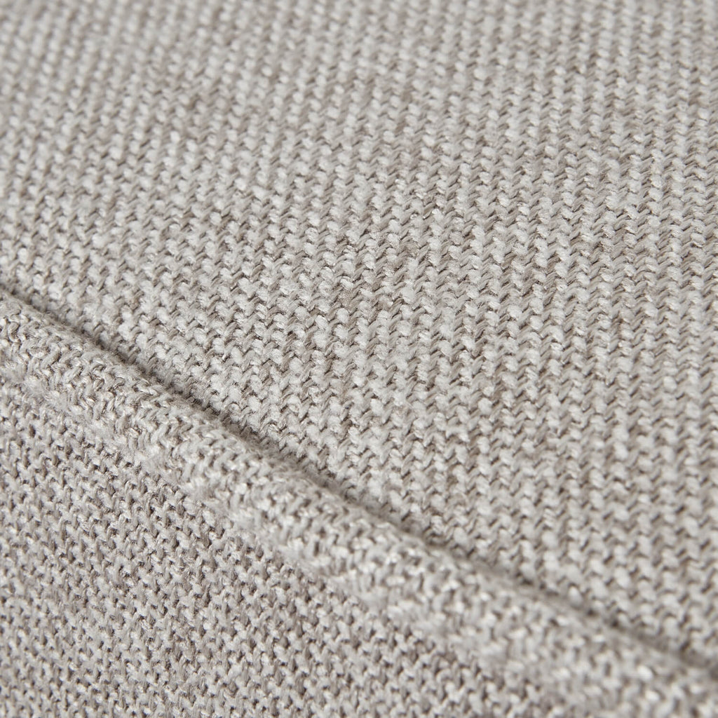 Lily Swivel Chair in oatmeal twill fabric with 360-degree rotation, solid wood frame, and contemporary neutral design by sostter at brixbailey.com