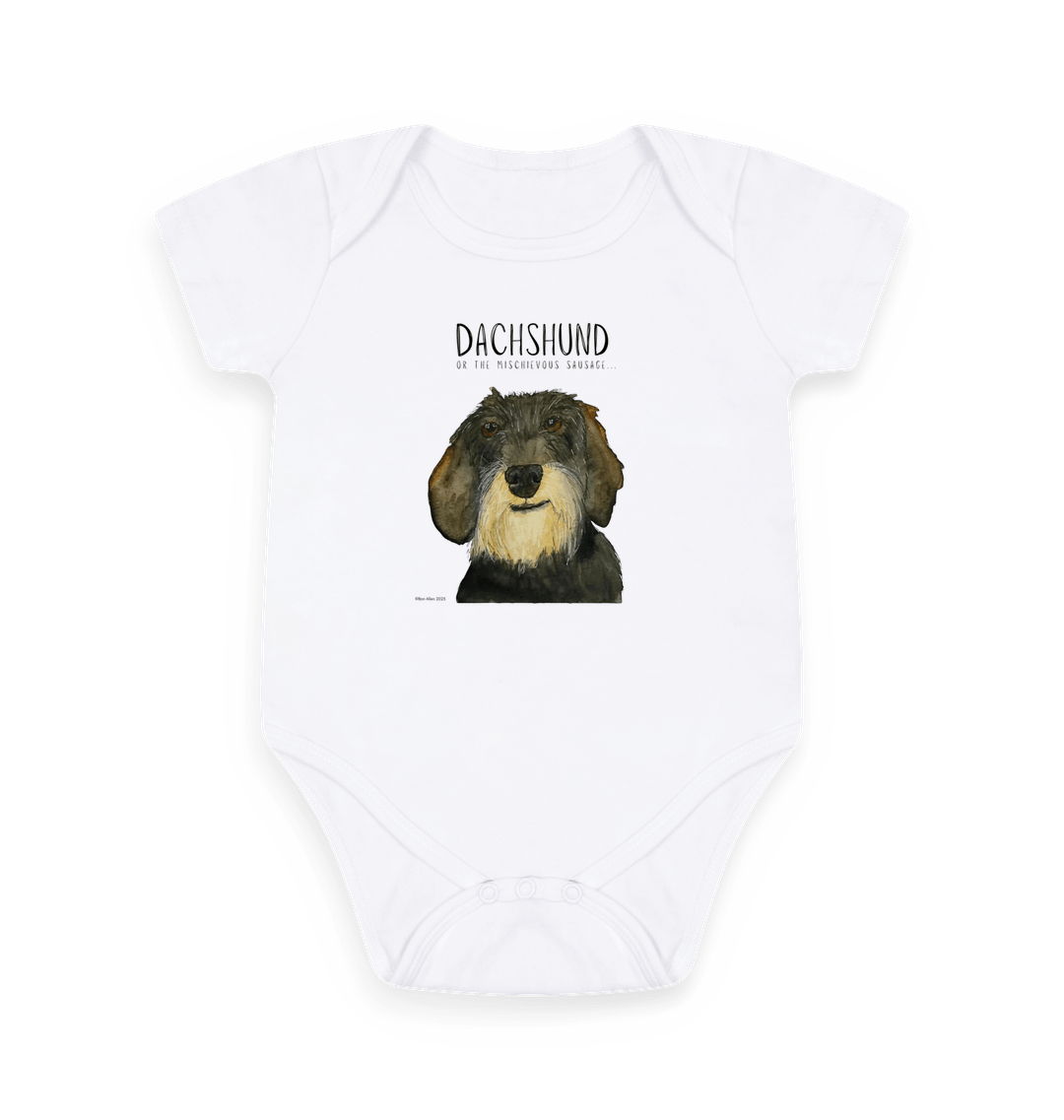 Mischievous Hot Dog Baby Bodysuit Organic Cotton