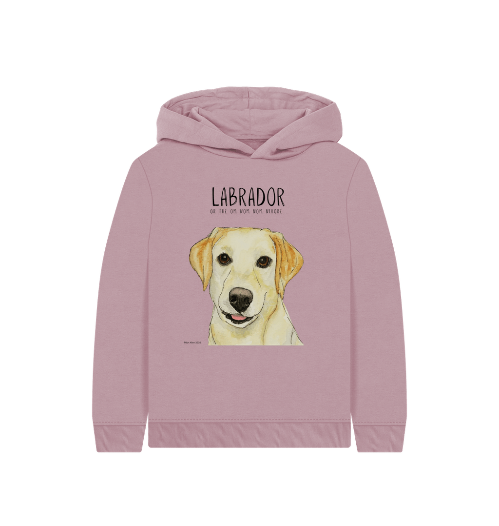 Yellow Labrador Kids Hoodie Snack Mode Activated