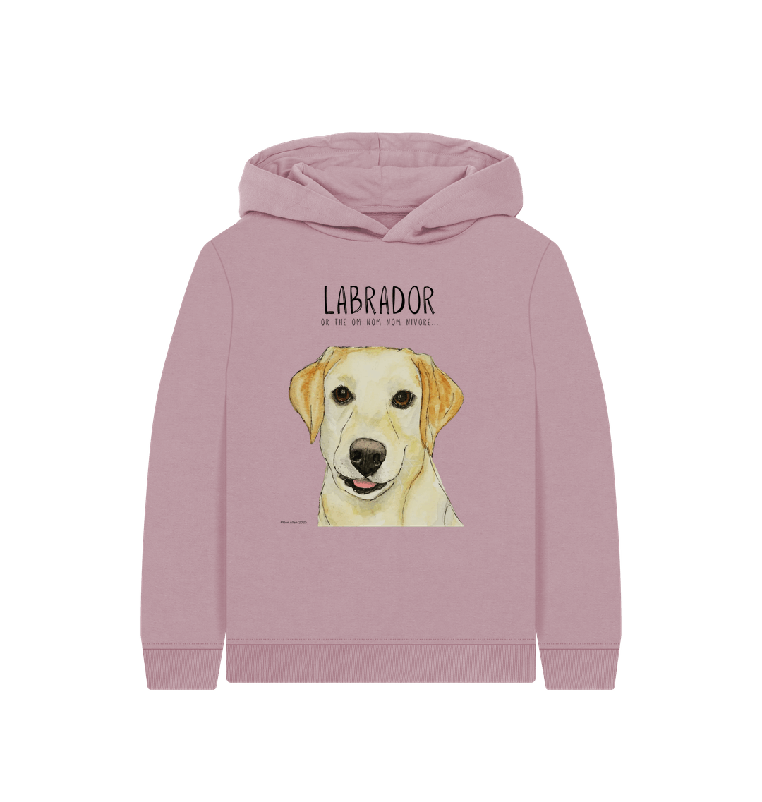 Yellow Labrador Kids Hoodie Snack Mode Activated