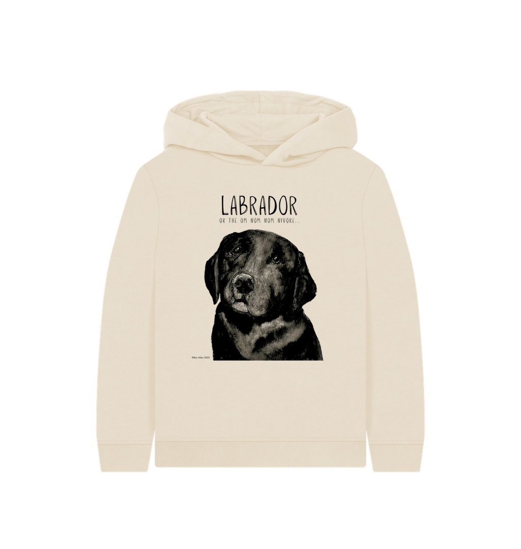 Black Labrador Snack Mode Kids Hoodie