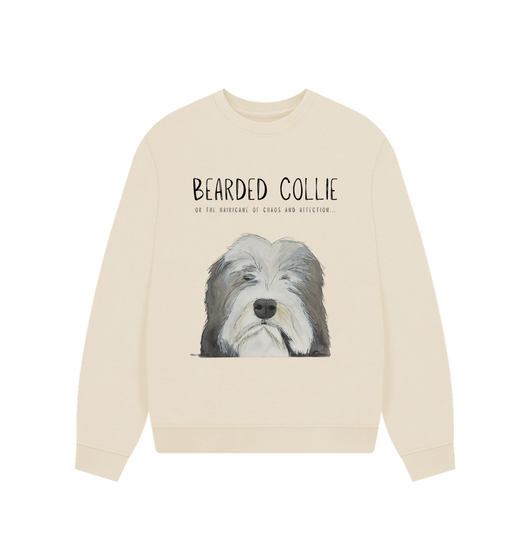 Oversized Bearded Collie Sweatshirt in Organic Cotton
