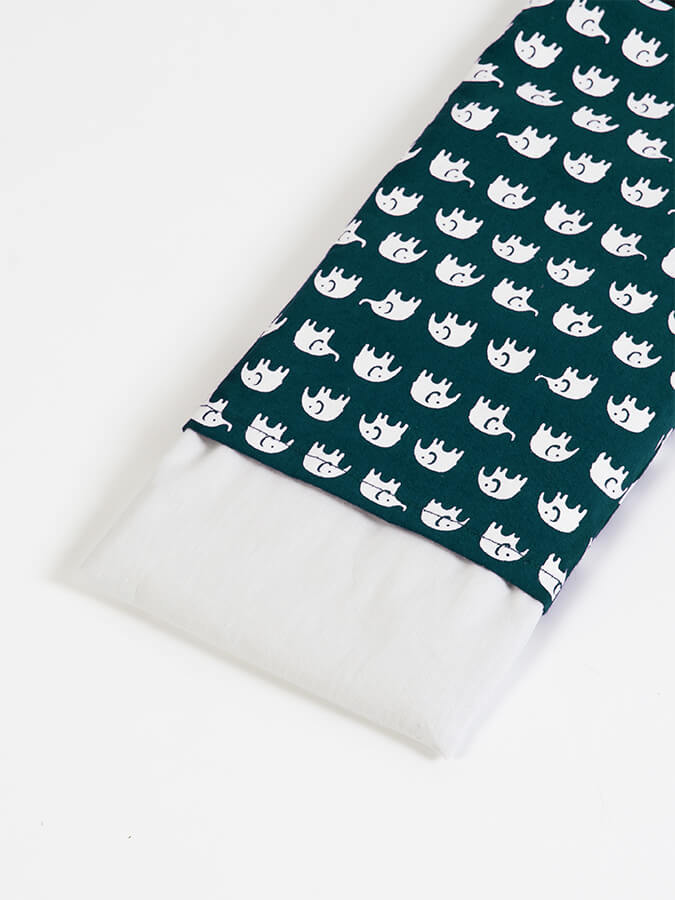 Organic Cotton Lavender Scented Elephant Eye Pillow with Linseed Fill