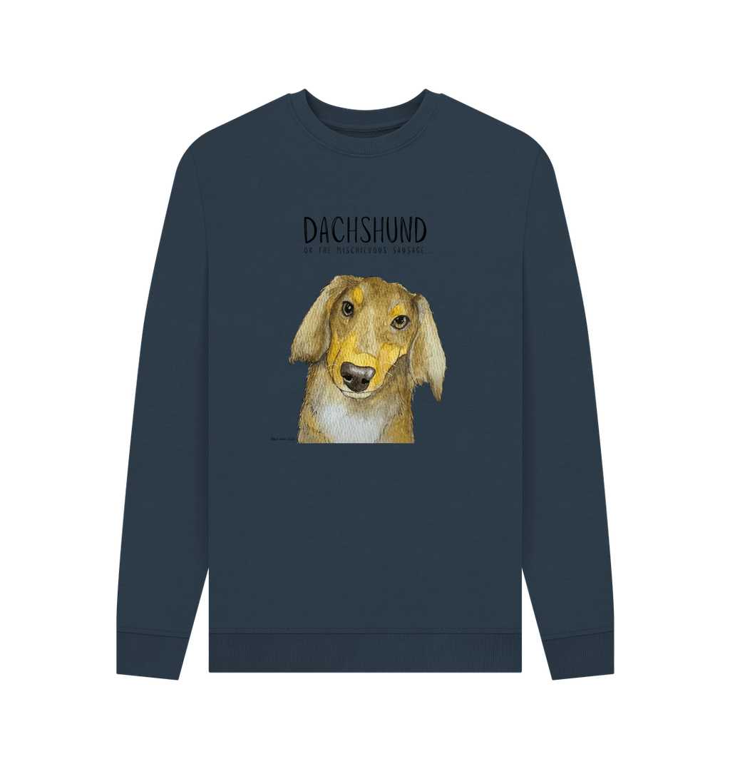 Long Haired Hot Dog Sweatshirt for Dachshund Lovers