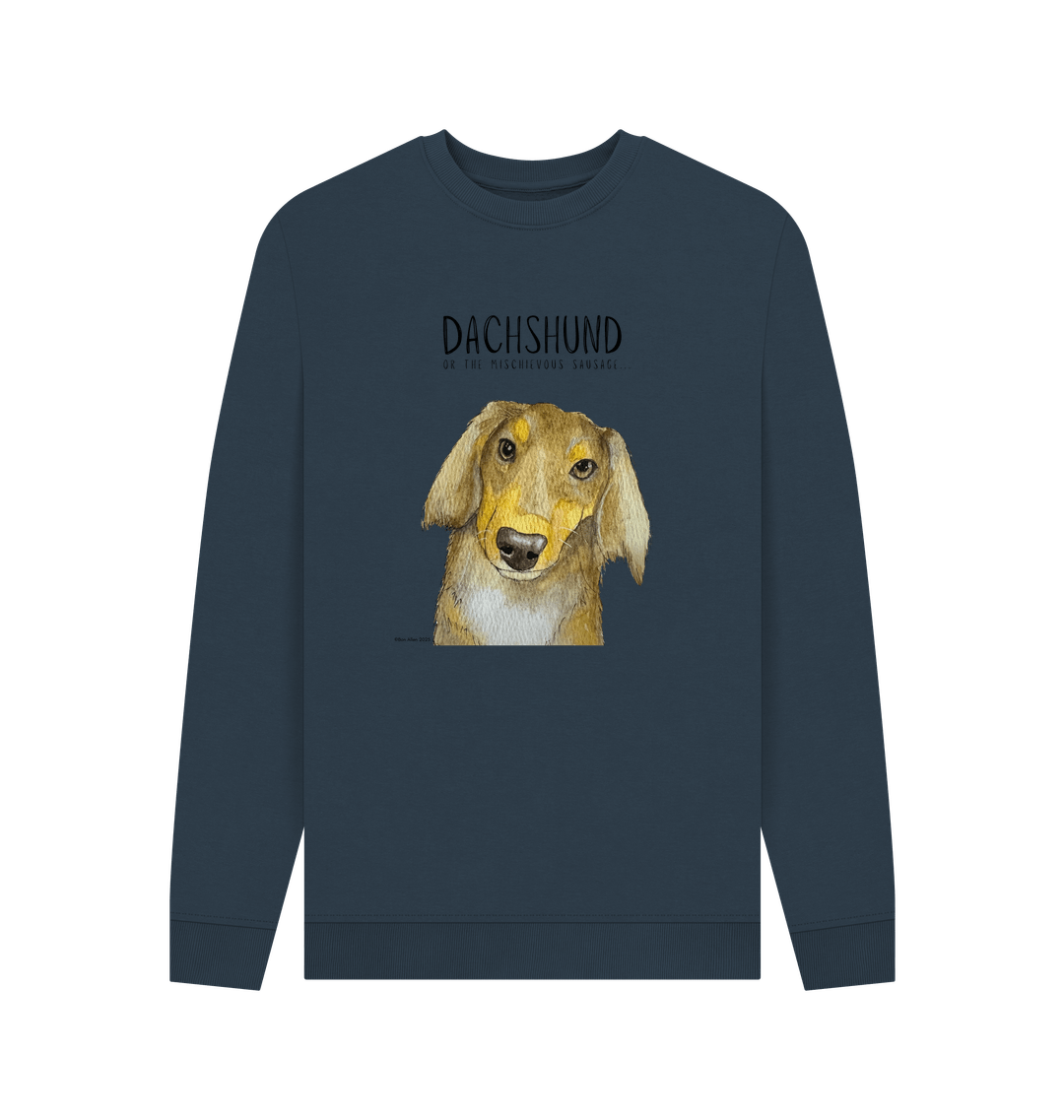 Long Haired Hot Dog Sweatshirt for Dachshund Lovers