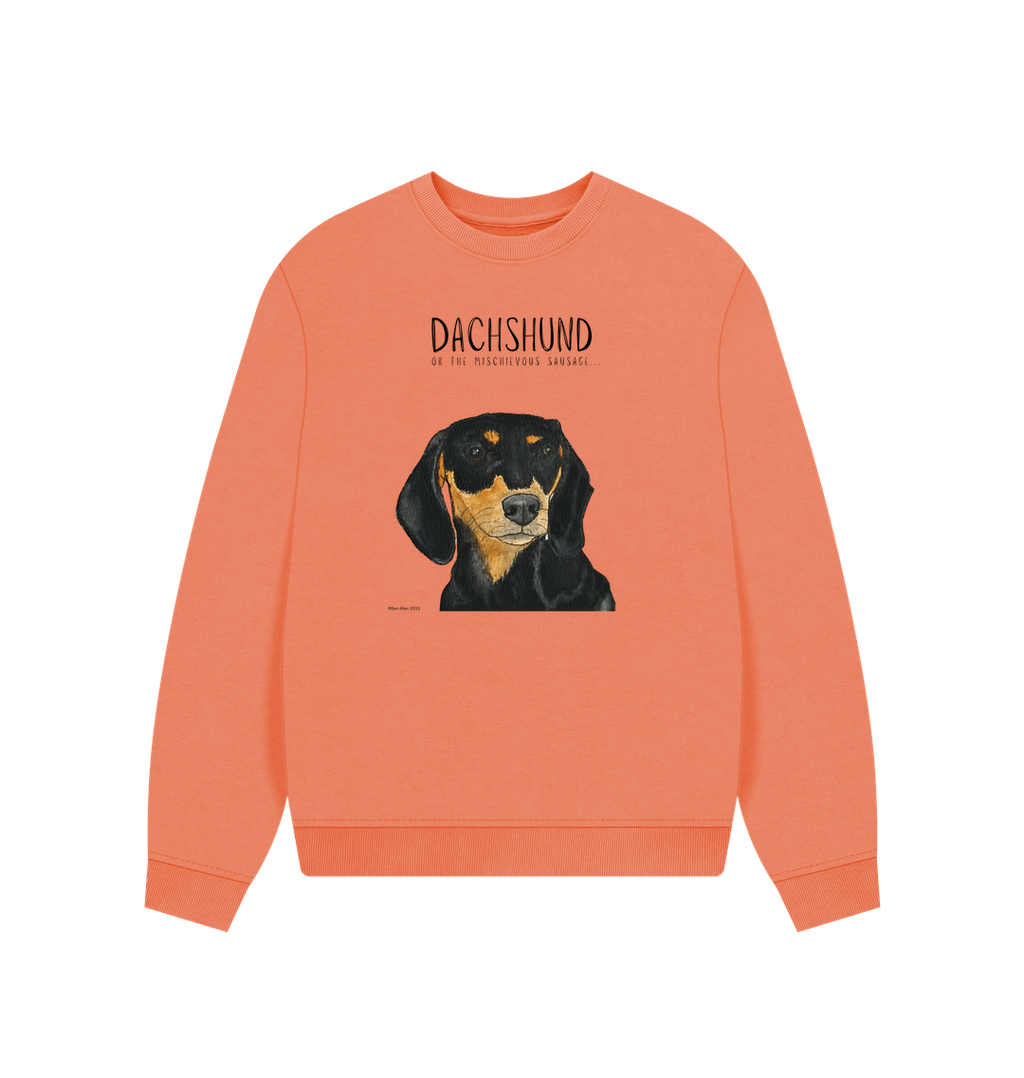Black and Tan Dachshund Oversized Sweatshirt